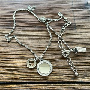 kate spade spot the spade pave charm pendant necklace